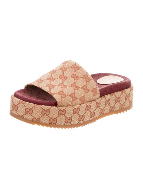 women's gucci platform slides|Gucci women's slides clearance sale.